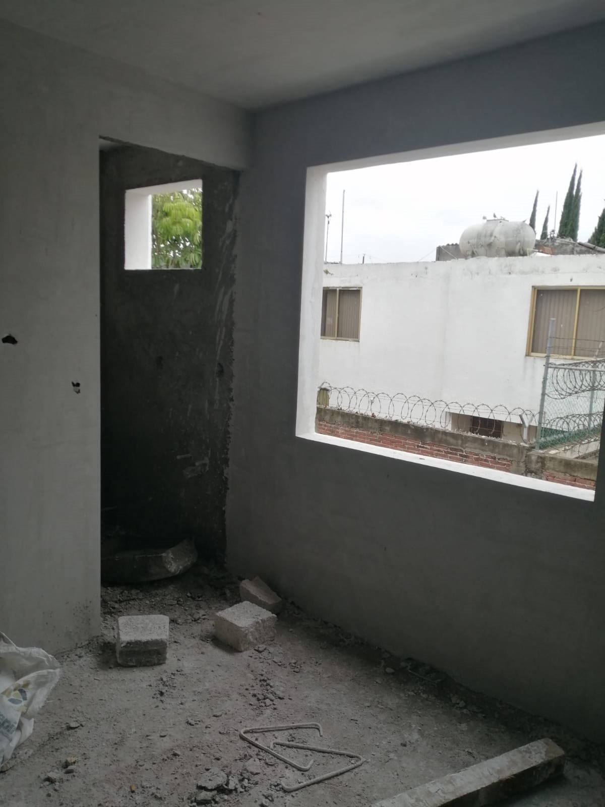 Muro de tabique previo al aplanado