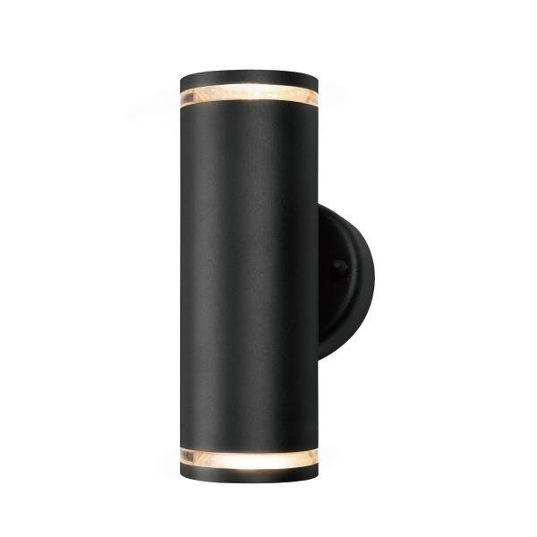 Arbotante de baño en negro y vidrio